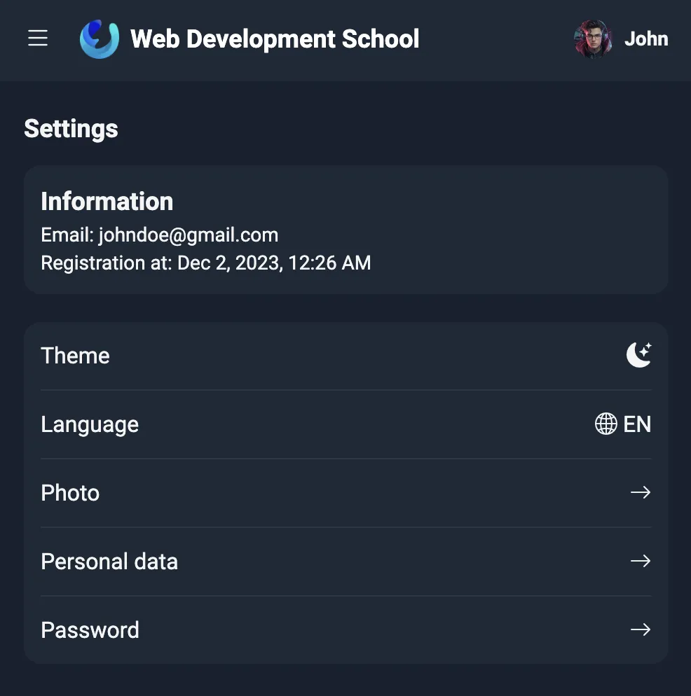 Multilingual and Dark Mode
